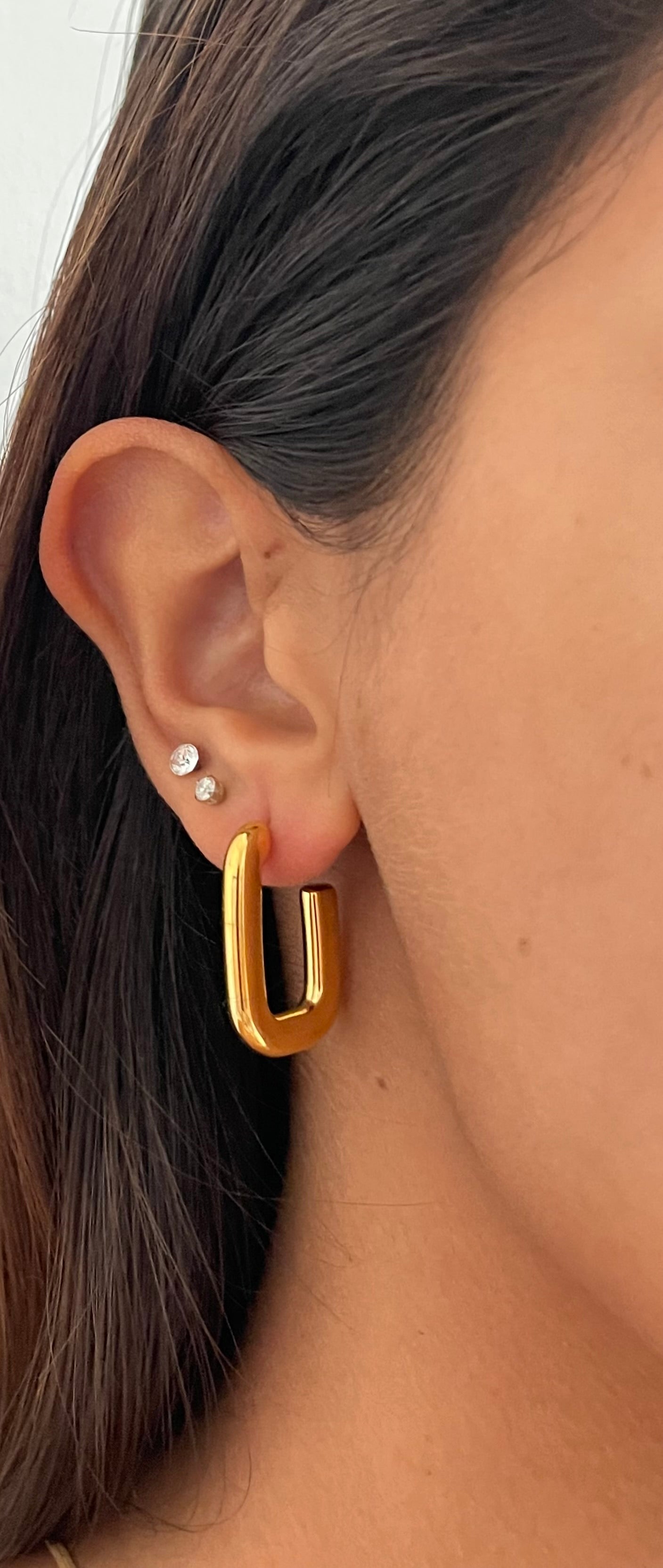 Square hoop earring