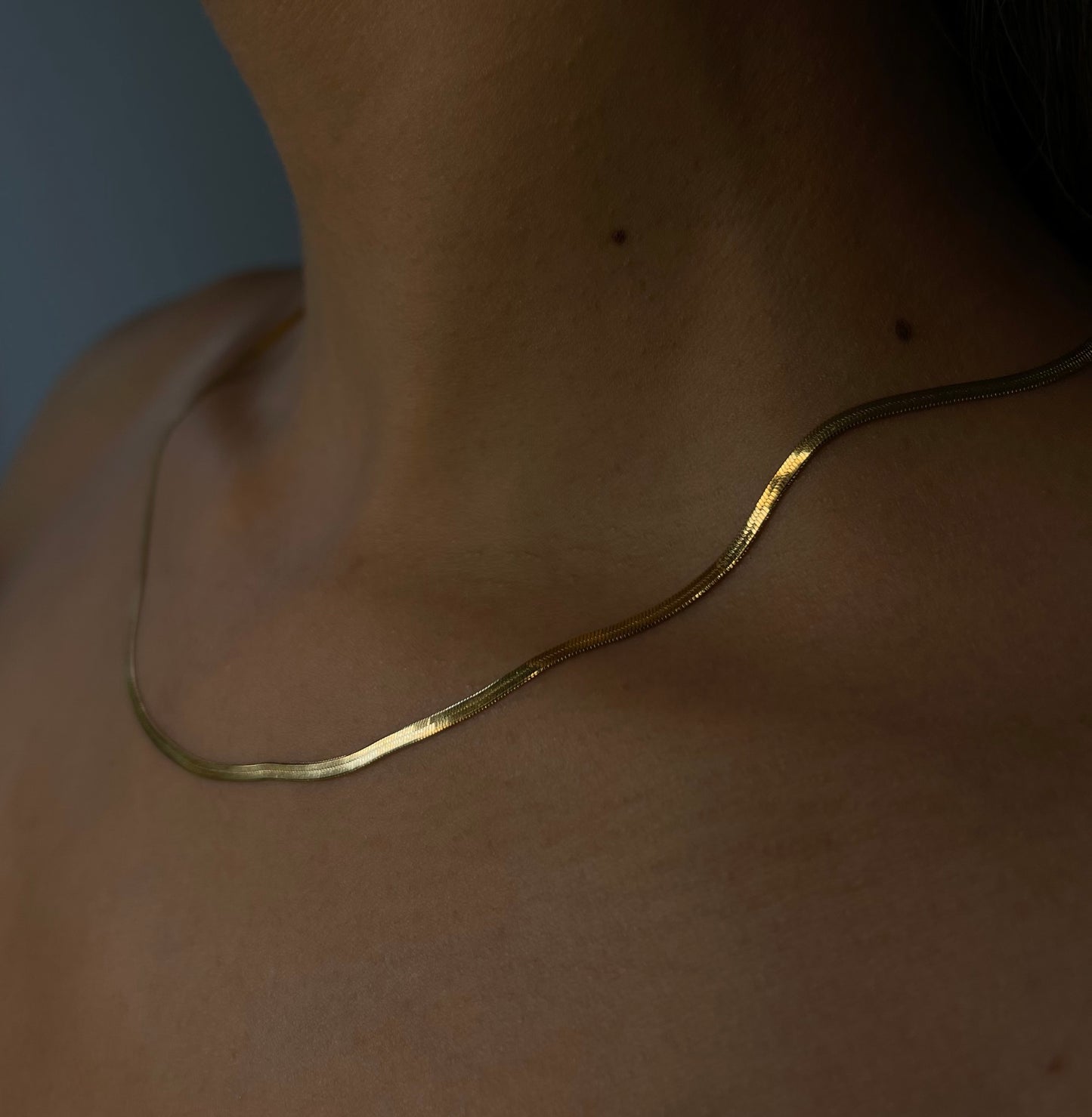 Gold Plated Flat Necklace