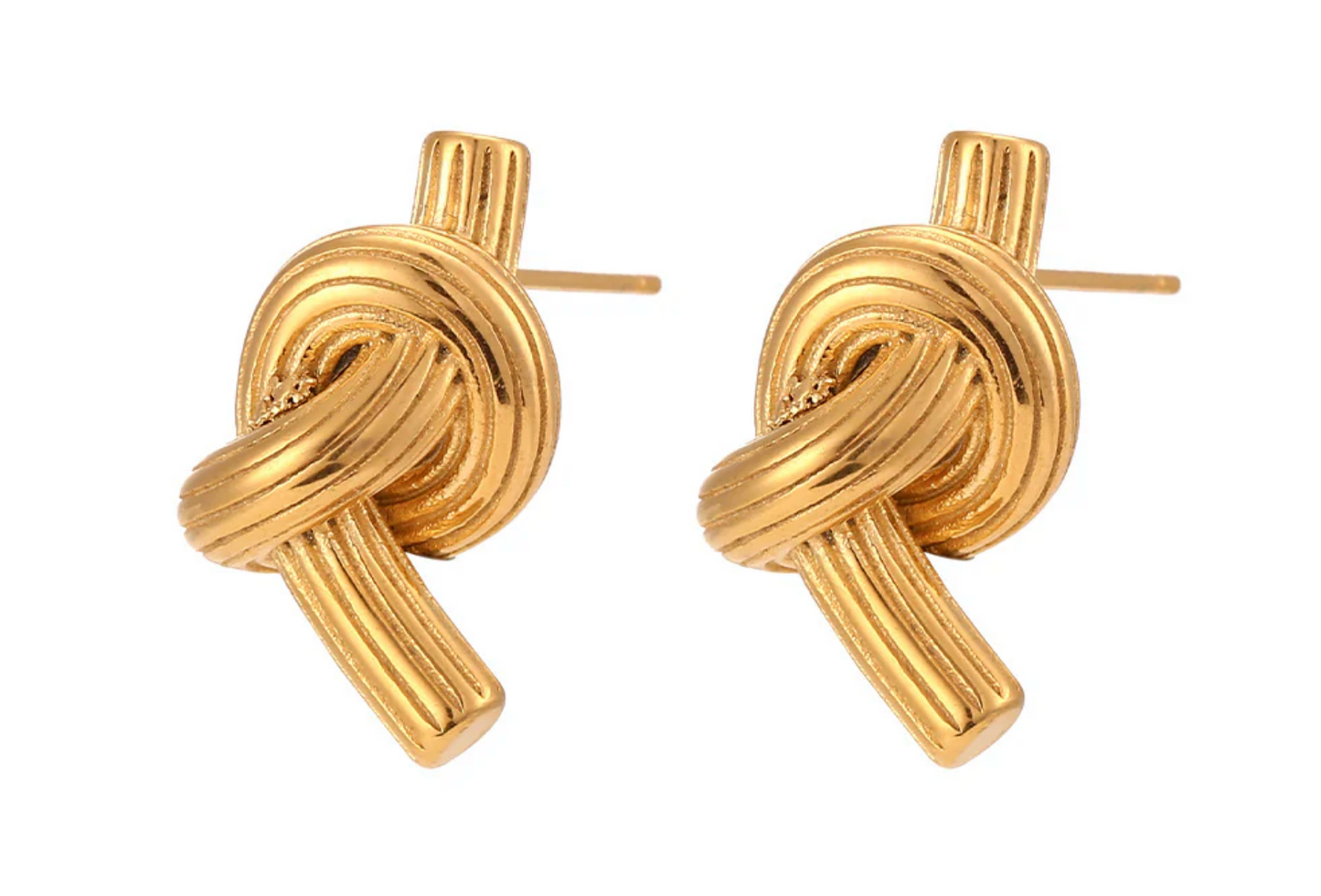 Gold Plated Knot Earrings