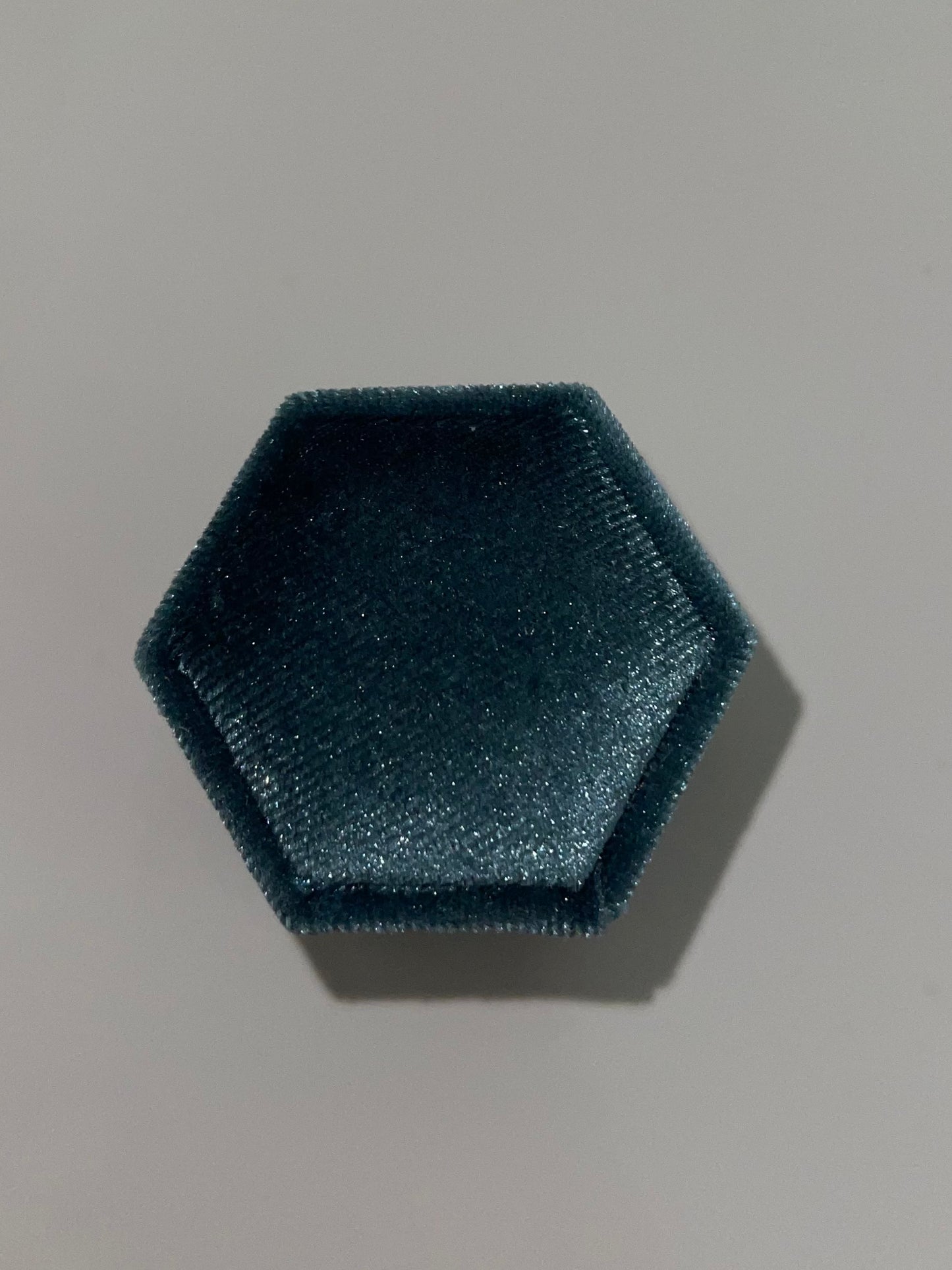 Velvet teal ring box